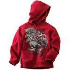 Boys Hoodie Jacket 4 Red Tony Hawk Logo Long Sleeve Zip Up 2 Pocket Hooded